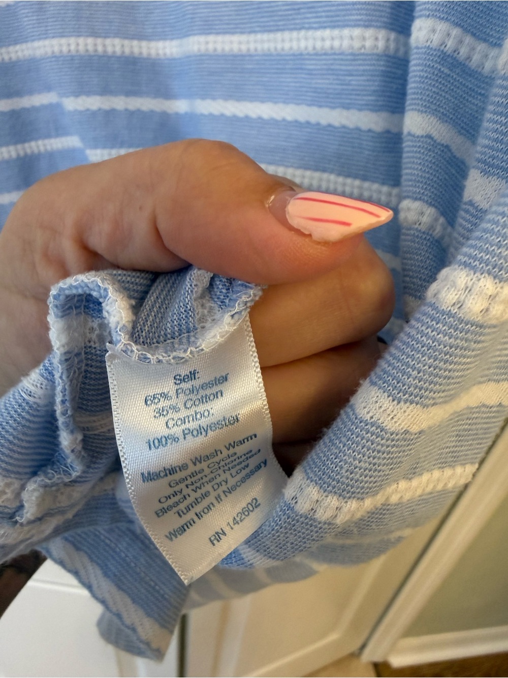 Sail to sable blue dress with white stripes size small - Picture 6 of 6